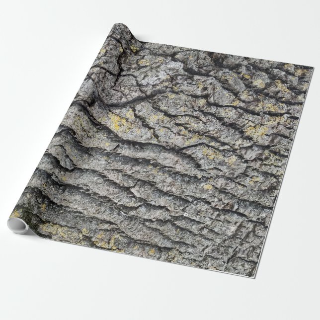 Papel De Presente padrão de madeira de latido (Desenrolado)