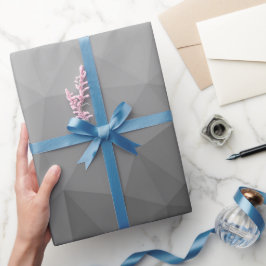 Papel De Presente Padrão de malha geométrica com gradiente cinza