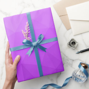 Papel De Presente Padrão de malha geométrica com gradiente roxo