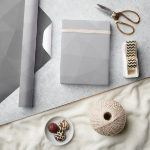 Papel De Presente Padrão de Malha Geométrica Gradiente Cinza