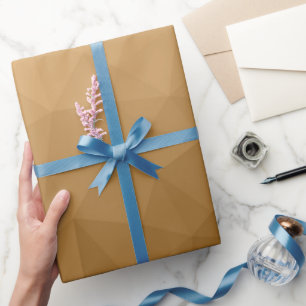 Papel De Presente Padrão de malha geométrica gradiente marrom