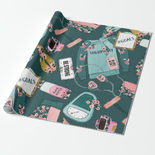 Papel De Presente Padrão de Malhação de Menina