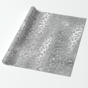 Papel De Presente Padrão de manchas de leopardo selvagem com brilho