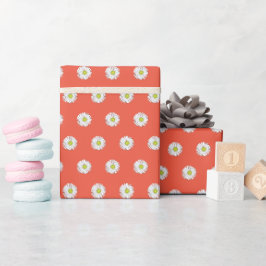 Papel De Presente Padrão de margarida