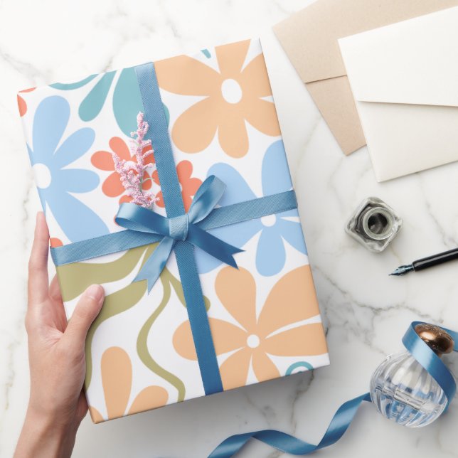 Papel De Presente Padrão de Margaridas de Matisse  (Presentear)