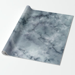 Papel De Presente Padrão de Mármore Cinza Branco e Preto