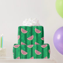 Padrão de melancia em aquarela rosa e verde