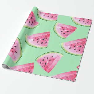 Papel De Presente Padrão de melancia sem costura no estilo Watercol