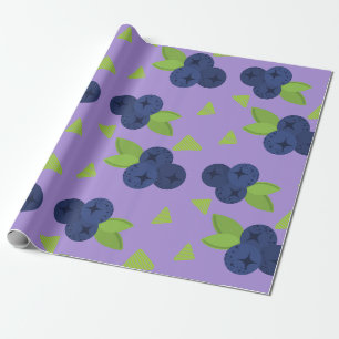 Papel De Presente padrão de mirtilo