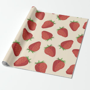 Papel De Presente Padrão de morango