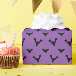 Papel De Presente padrão de morcegos voadores roxo
