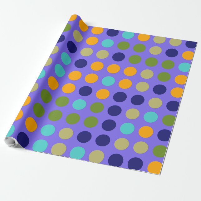 Papel De Presente Padrão de Mosaico de Bolinhas Chic nº 6 (Desenrolado)