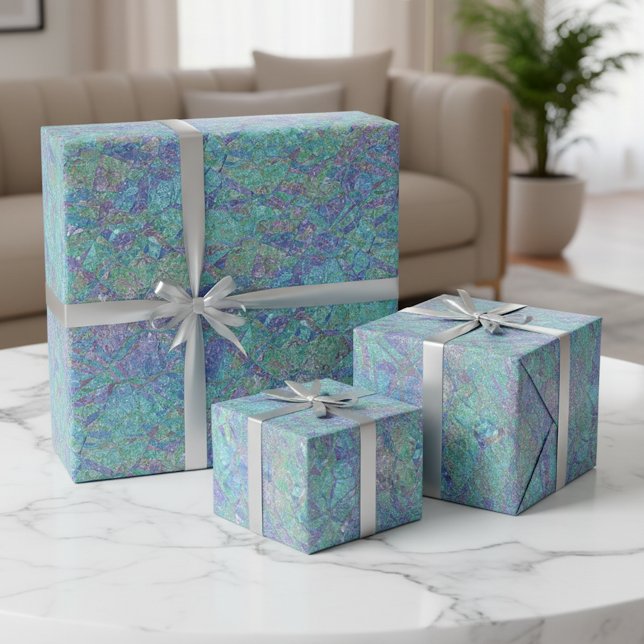 Papel De Presente Padrão de Mosaico de Mármore em Cores Pastel Chic  (Criador carregado)