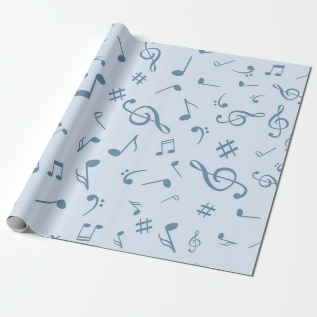 Papel De Presente Padrão de música (Desenrolado)