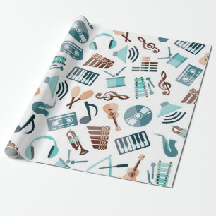 Papel De Presente Padrão de música