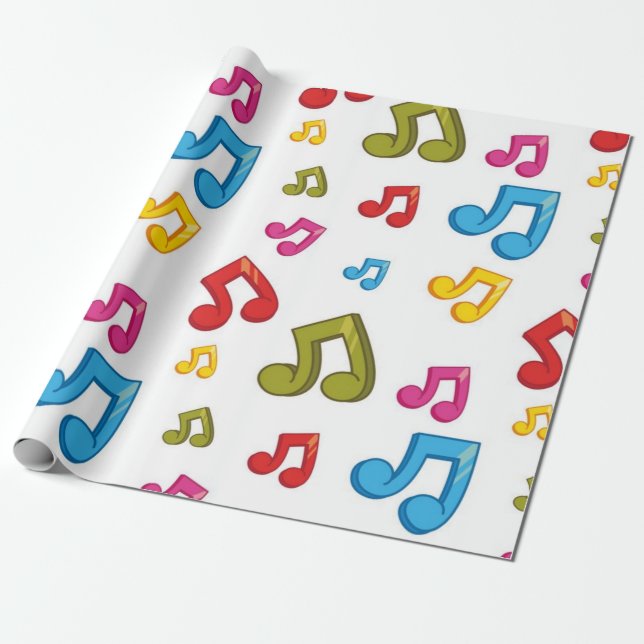 Papel De Presente Padrão de música (Desenrolado)