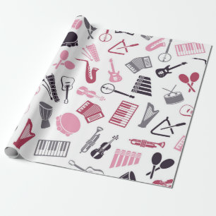 Papel De Presente Padrão de música
