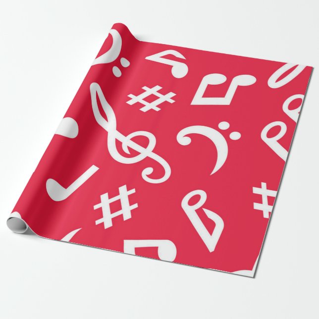 Papel De Presente Padrão de música (Desenrolado)