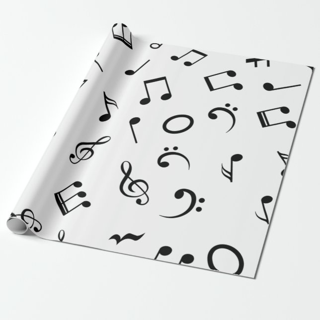Papel De Presente Padrão de música (Desenrolado)