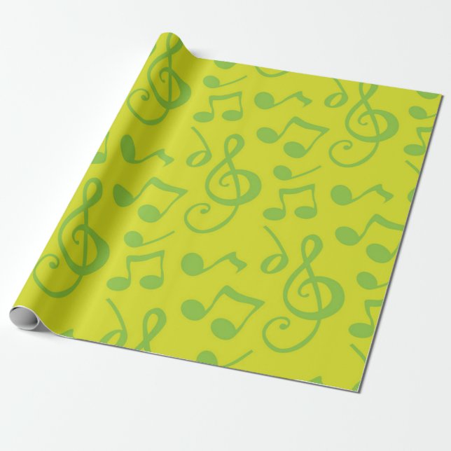 Papel De Presente Padrão de música (Desenrolado)