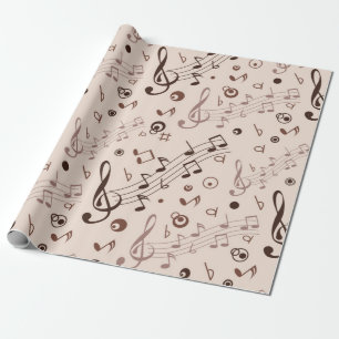 Papel De Presente Padrão de música