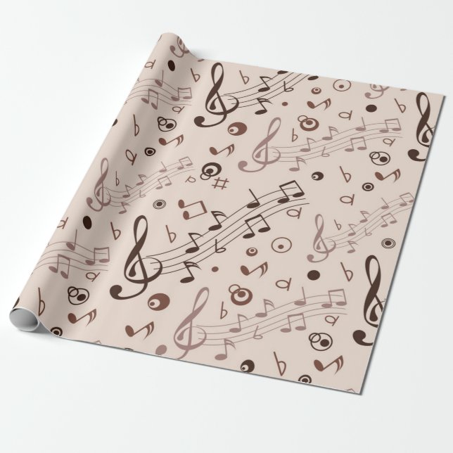 Papel De Presente Padrão de música (Desenrolado)