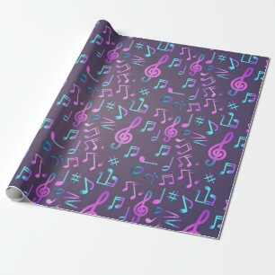 Papel De Presente Padrão de música