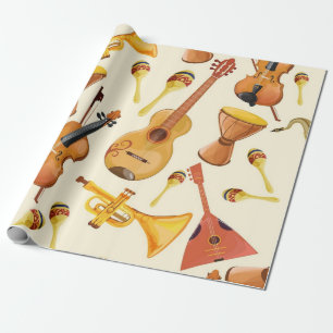 Papel De Presente Padrão de música