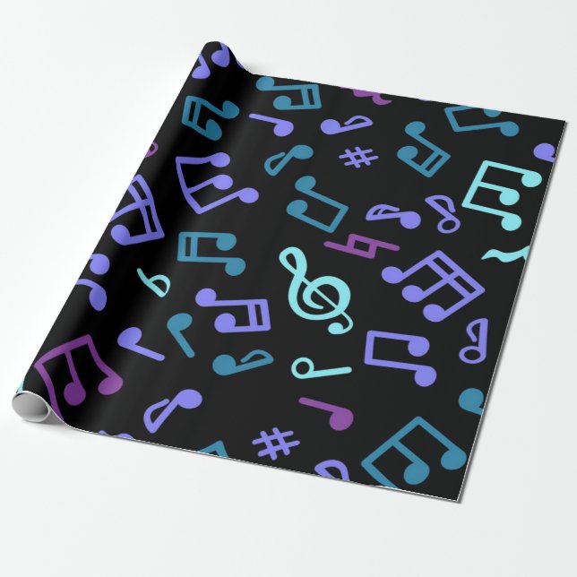 Papel De Presente Padrão de música (Desenrolado)