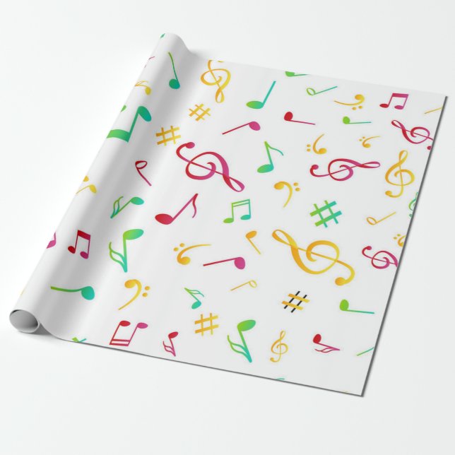 Papel De Presente Padrão de música (Desenrolado)