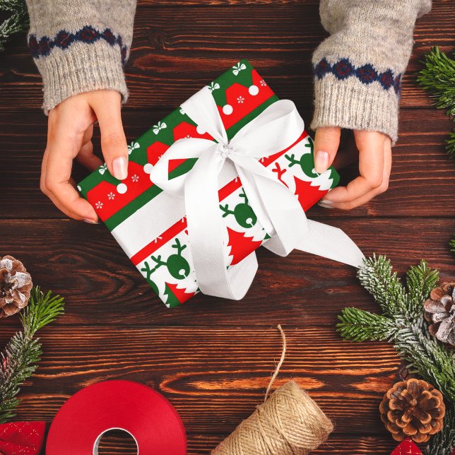 Papel De Presente Padrão de Natal (Christmas pattern birthday packing gift wrap,gift wrapping paper,return gift wrap paper,paper gift)