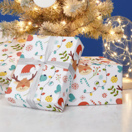 Papel De Presente padrão de natal alegre