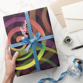 Papel De Presente Padrão de Natal Arco-íris