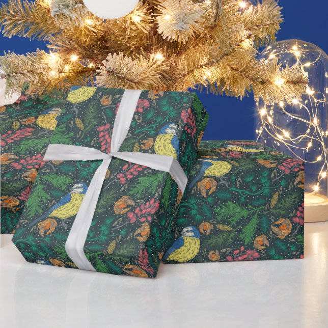 Papel De Presente Padrão de Natal do Bluebird (Feriados)