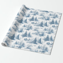 Padrão de Natal em Toile Azul 