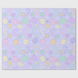 Papel De Presente Padrão de Natal Pastel