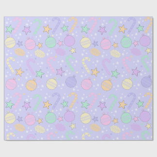 Papel De Presente Padrão de Natal Pastel
