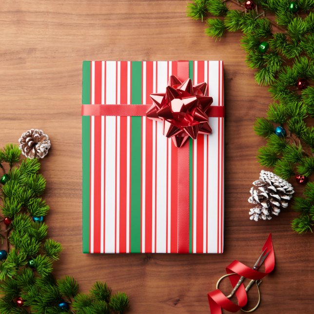 Papel De Presente Padrão de Natal Retro Alegre Natal Festa  (Presente de Natal)