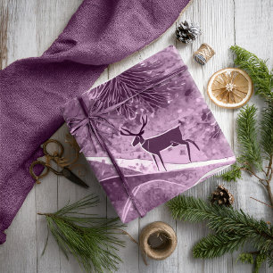 Papel De Presente Padrão de Natal Roxo#13 ID1009