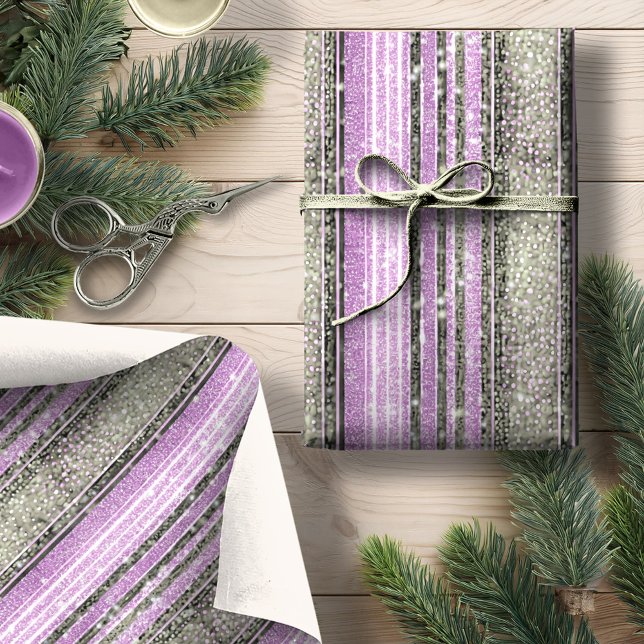 Papel De Presente Padrão de Natal Roxo Verde #28 ID1009 (Criador carregado)