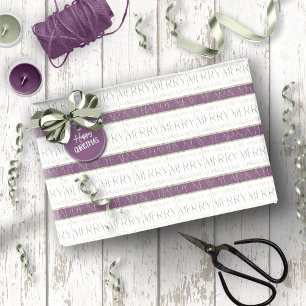 Papel De Presente Padrão de Natal Roxo Verde #35 ID1009