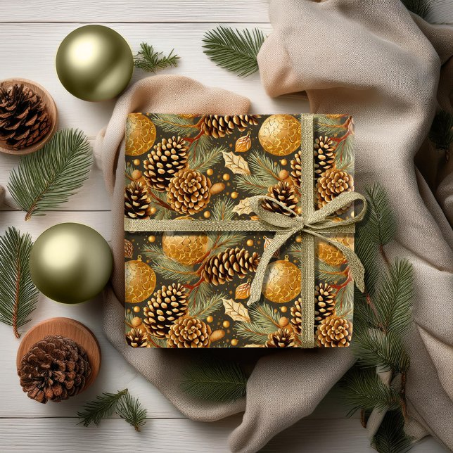 Papel De Presente Padrão de Natal Tons da Terra #29 ID1009 (Criador carregado)