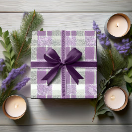 Papel De Presente Padrão de Natal Verde Roxo nº 7 ID1009