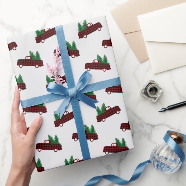 Papel De Presente Padrão de Natal Vermelho  (Presentear)