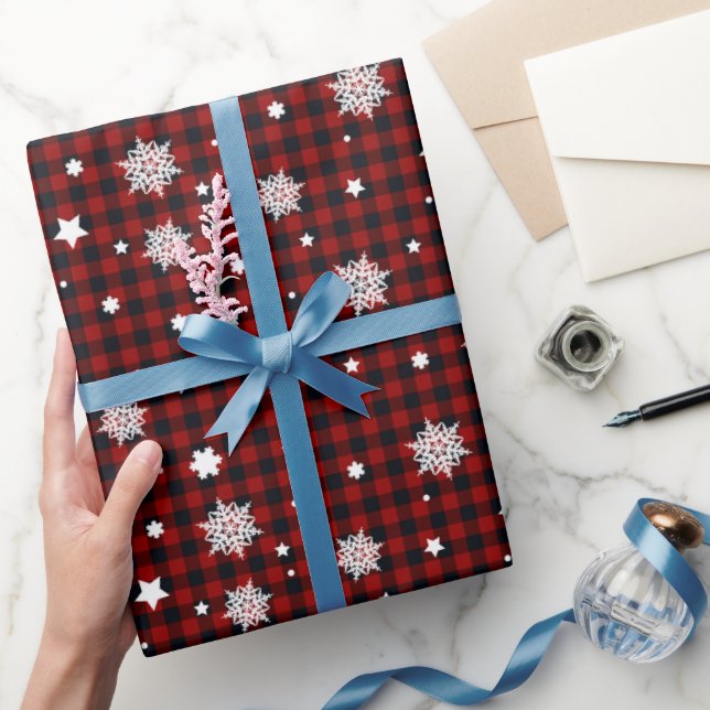 Papel De Presente Padrão de Natal Vermelho  (Presentear)