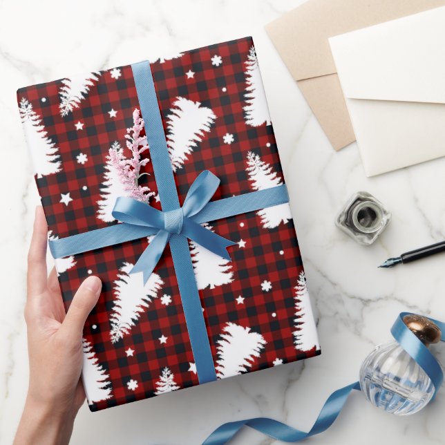 Papel De Presente Padrão de Natal Vermelho  (Presentear)
