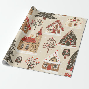 Papel De Presente Padrão de Natal Vintage Woodland (4)