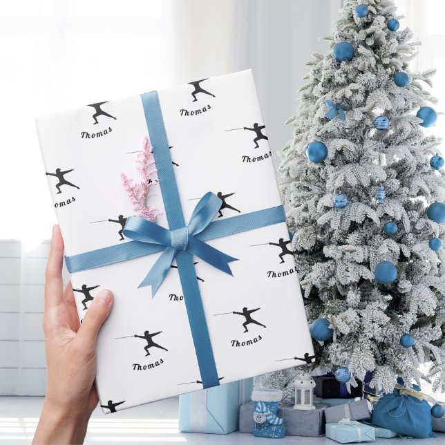 Papel De Presente Padrão de nome da espada do encenador silencioso d (Criador carregado)