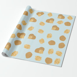 Papel De Presente Padrão de Noz das Nozes Bonitas