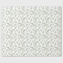 Papel De Presente Padrão de oliveira em aquarela Chic Country Francê